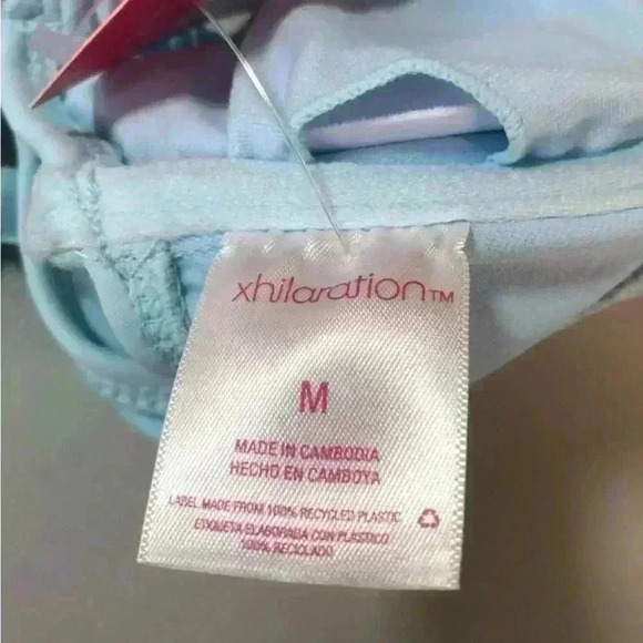 BUNDLE Crochet Bralette Bikini Tops Xhilaration Sage Green and blue Medium NWT - Picture 14 of 16